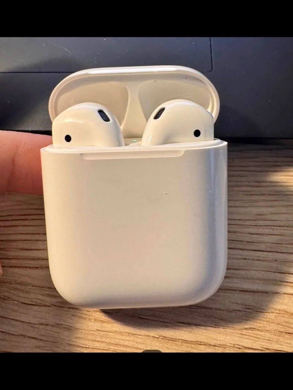 Apple White Earbuds Charging Case with Metal Hinge
